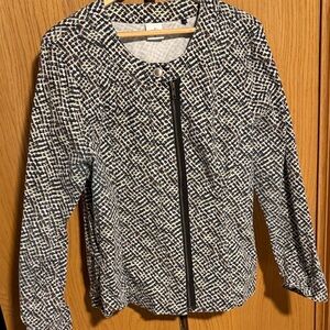 CAbi Black and White Patterned Blazer
